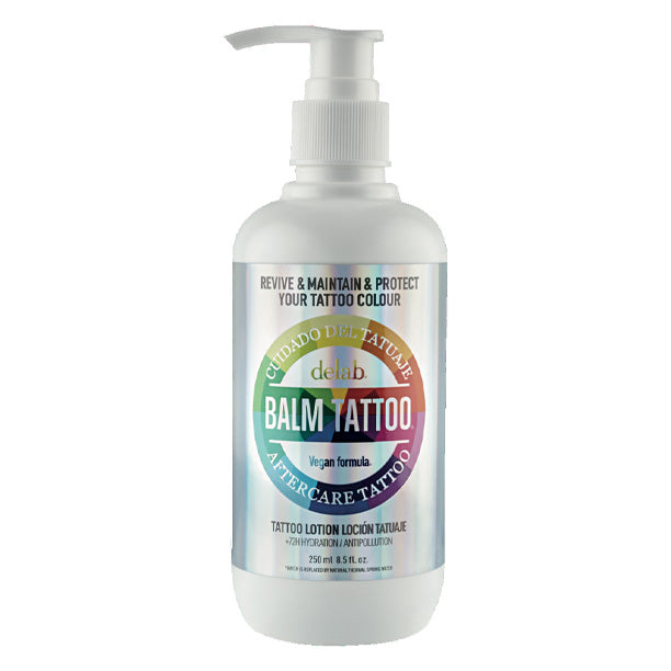 Balm Tattoo Color Maintenance – Professional tattoo aftercare cream designed to protect and enhance tattoo colors, providing deep hydration and UV protection. Packaged in a sleek tube for easy application.