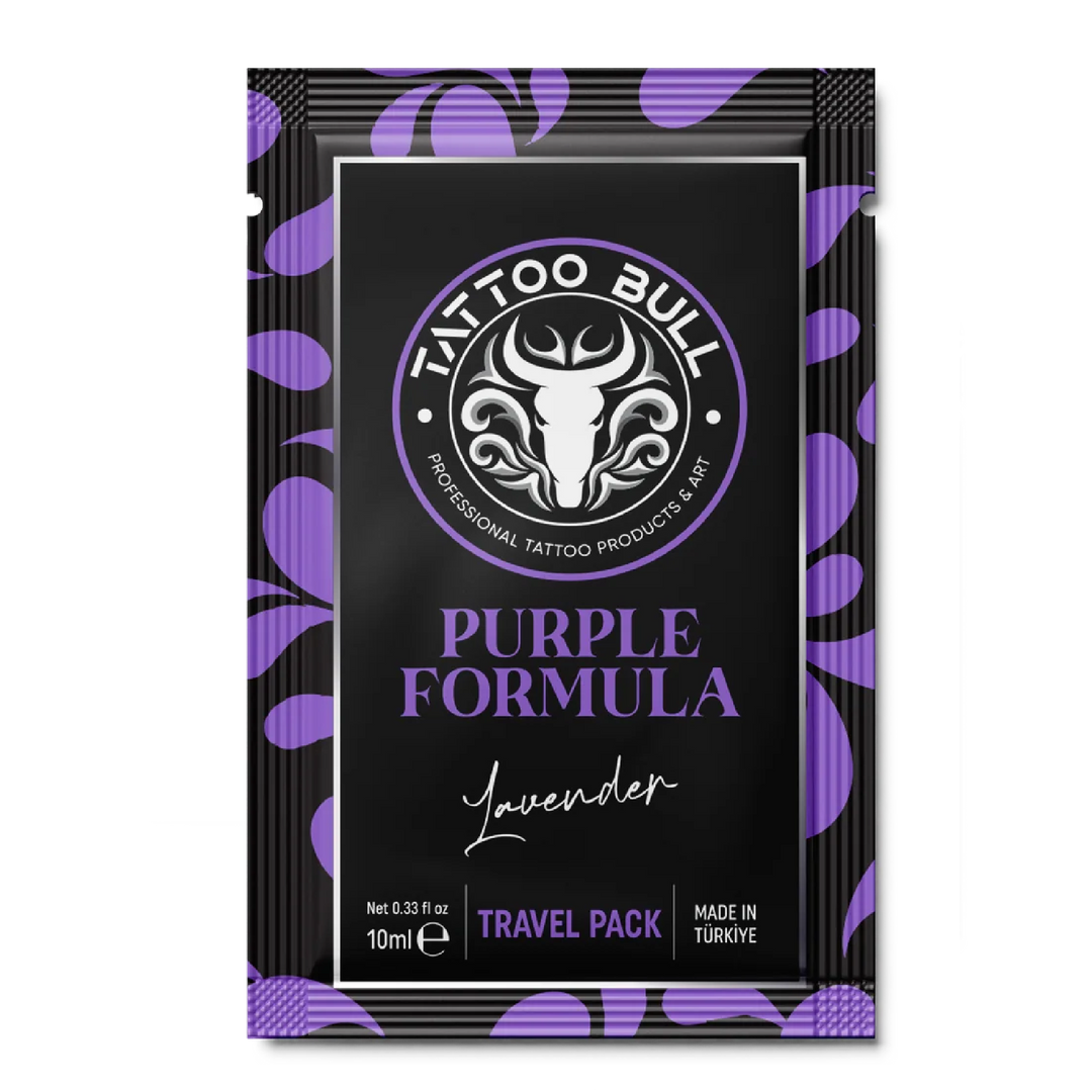 Image of Bull Purple Formula Tattoo Ointment and Aftercare Sachette from Maple Tattoo Supply - a high-quality ointment in a sachette designed to soothe and protect new tattoos with a specialized purple formula.