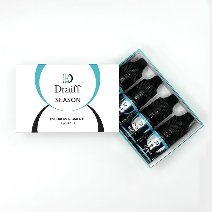 Draiff Season Eyebrow Pigments Set - Permanent Makeup Pigments open Box.