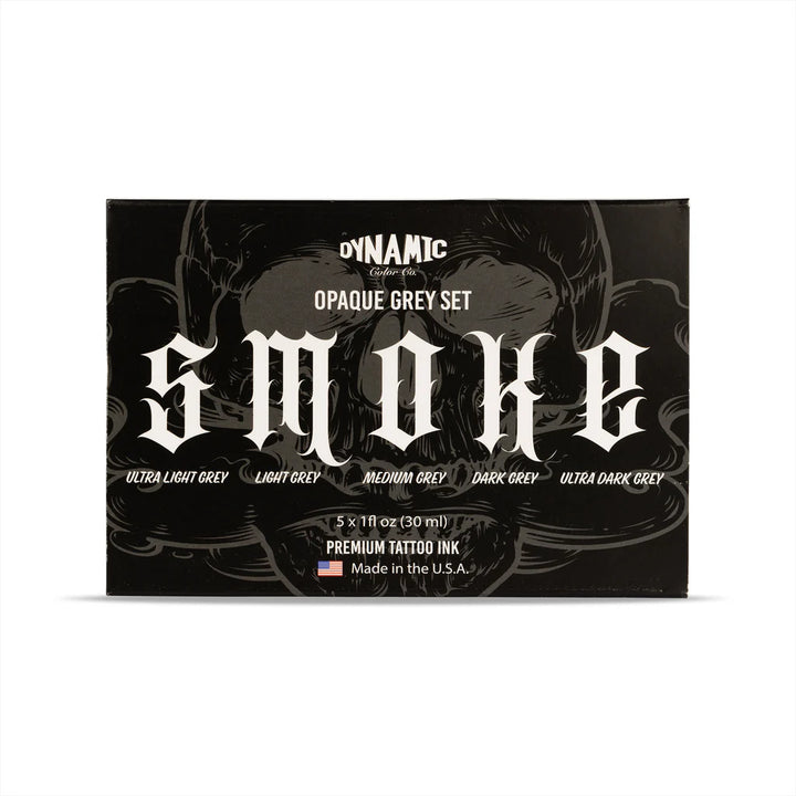 Dynamic Smoke Opaque Greys Tattoo Ink Set